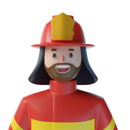 Bombero  3D Illustration