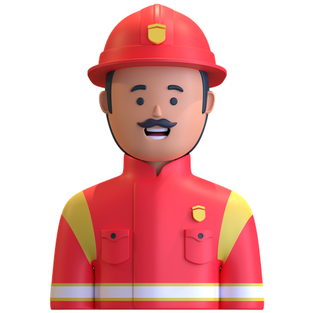 Bombero  3D Illustration