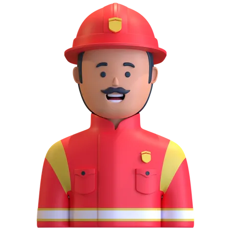 Bombero  3D Illustration