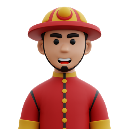 Hombre bombero  3D Icon