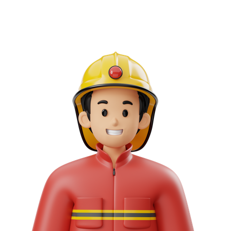 Avatar de bombero  3D Icon