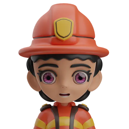 Mujer bombero  3D Icon