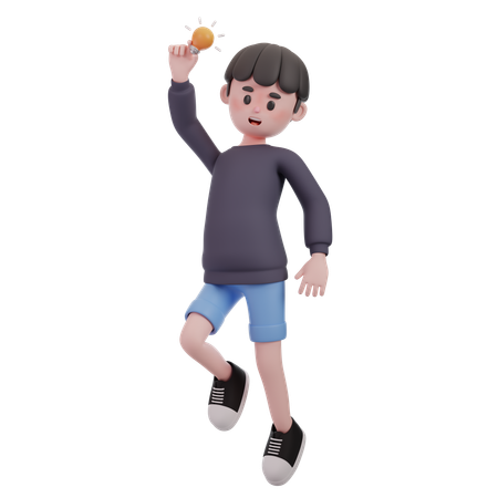 Bombilla de luz captadora masculina  3D Icon