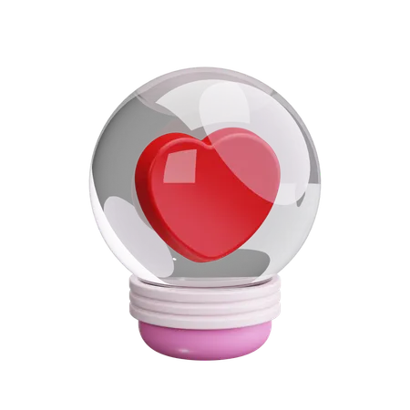 Bombilla de amor  3D Icon
