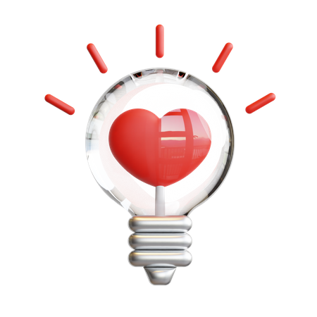 Bombilla de amor  3D Icon