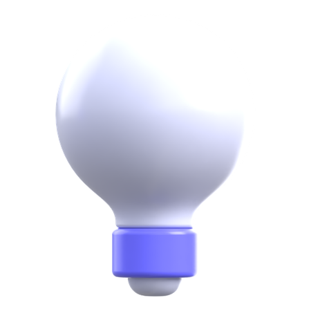 Bombilla de inteligencia artificial simple  3D Icon