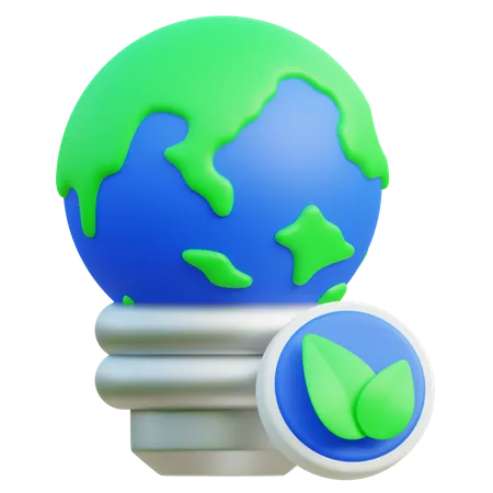 Bombilla de tierra  3D Icon