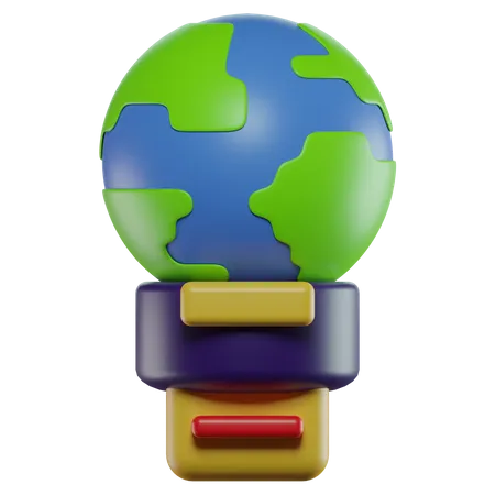 Bombilla de tierra  3D Icon