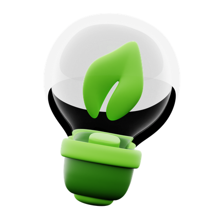 Bombilla verde  3D Icon