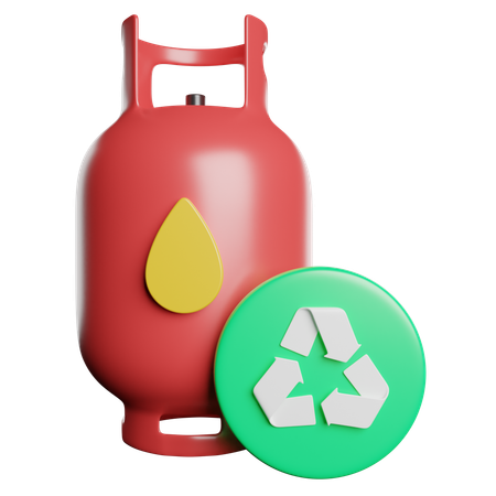 Botella con gas  3D Icon