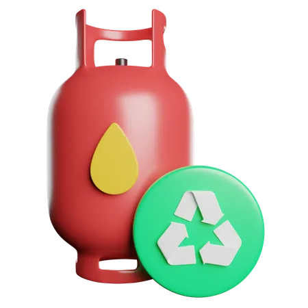 Botella con gas  3D Icon