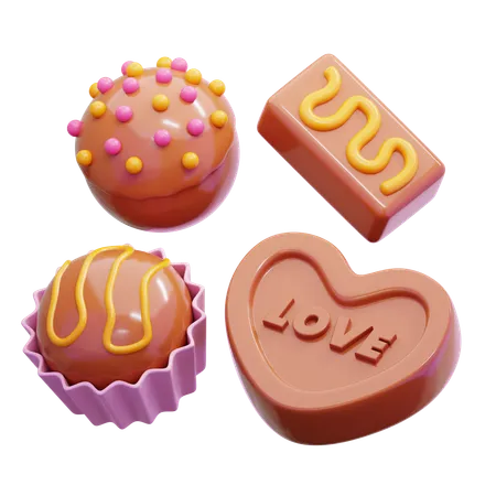 Bombons de chocolate  3D Icon