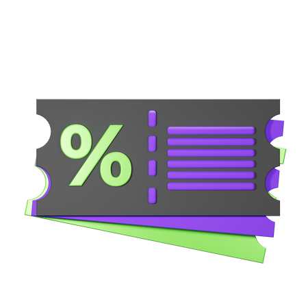 Bon de réduction  3D Icon
