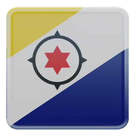 Quadratische Flagge von Bonaire  3D Icon