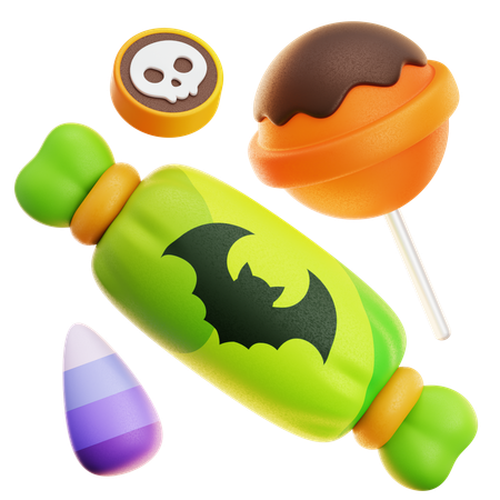 Bonbons avec sucette  3D Icon