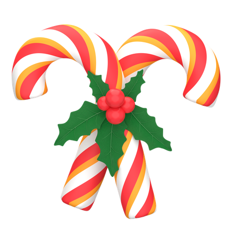 Bonbons de Noël au gui  3D Icon