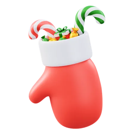 Bonbons de Noël en mitaines tricotées  3D Icon