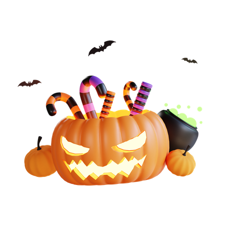 Bonbons d'Halloween  3D Illustration