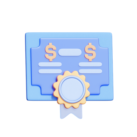 Bond Certificate  3D Icon