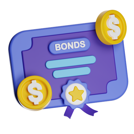 채권 증명서  3D Icon
