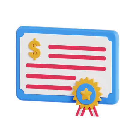 Bond Certificate  3D Icon