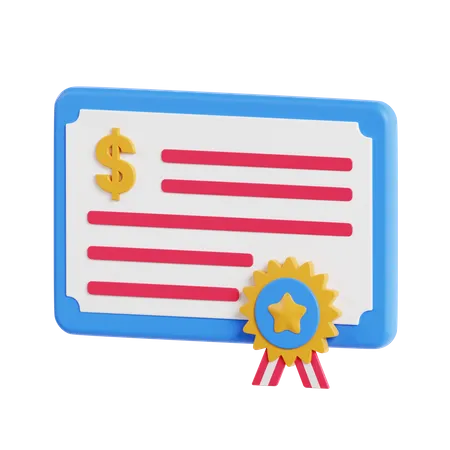 Bond Certificate  3D Icon