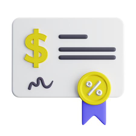 Bond Document Investment  3D Icon