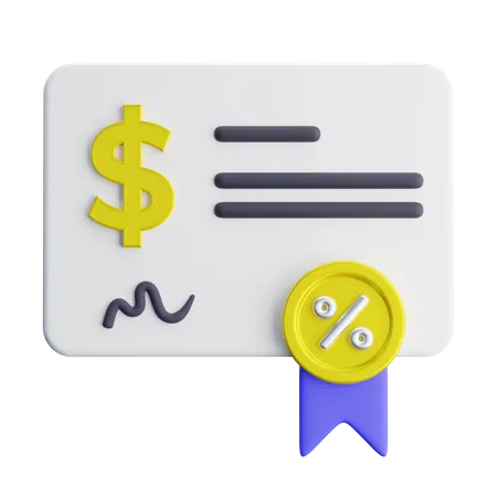 Bond Document Investment  3D Icon