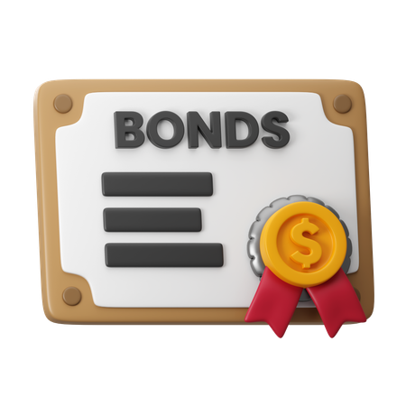 채권 증명서  3D Icon