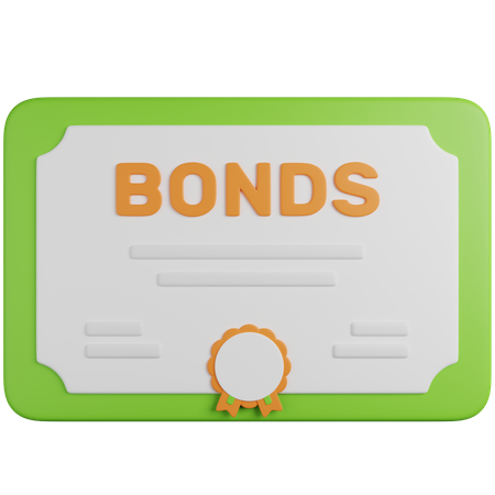 Bonds Certificate  3D Icon