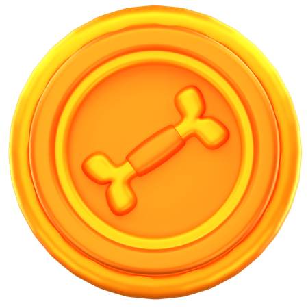 Bone coin  3D Icon