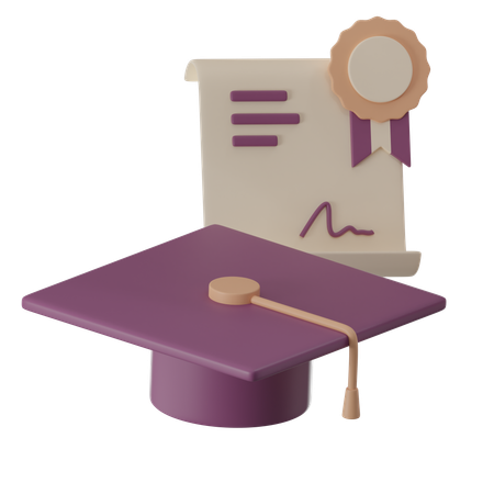 Chapéu de graduação  3D Icon