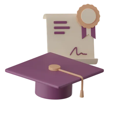 Chapéu de graduação  3D Icon