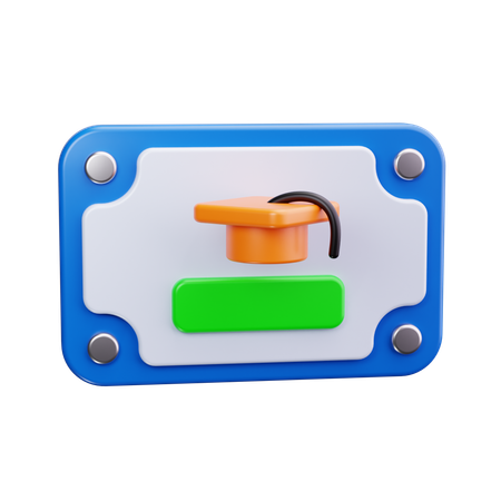 Chapéu de graduação  3D Icon