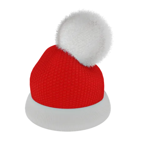 Boné de papai noel vermelho  3D Icon