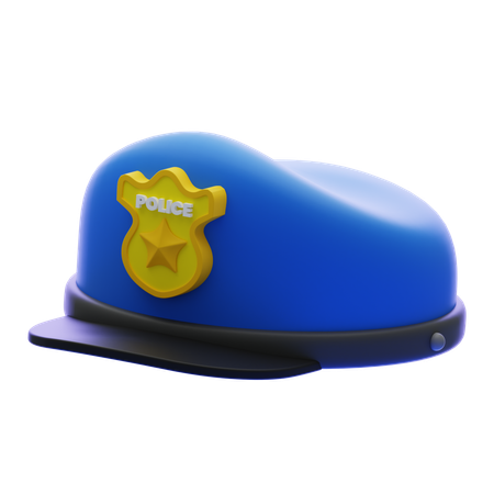 Boné de polícia  3D Icon