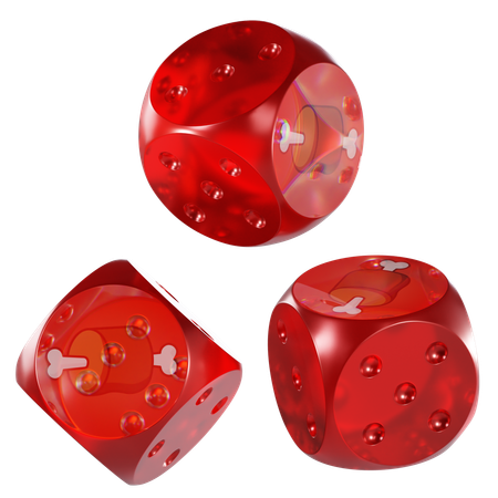 Bone Glass Dice Crypto  3D Icon