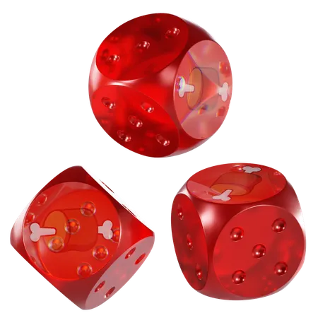 Bone Glass Dice Crypto  3D Icon