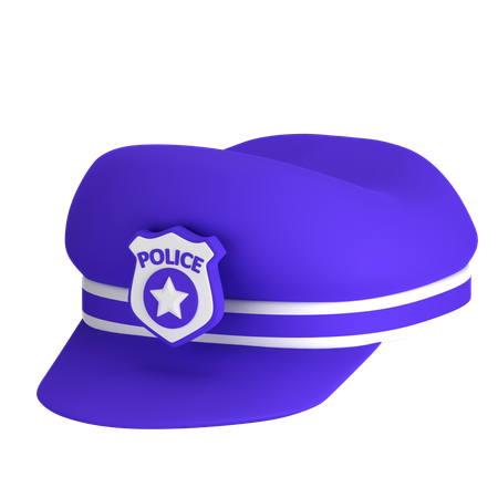 Boné de polícia  3D Icon