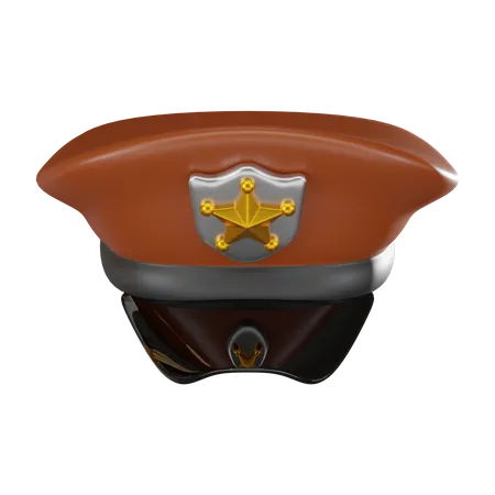 Boné de polícia  3D Icon