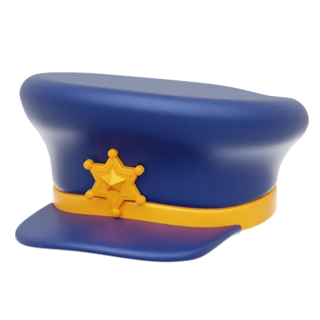 Boné de polícia  3D Icon