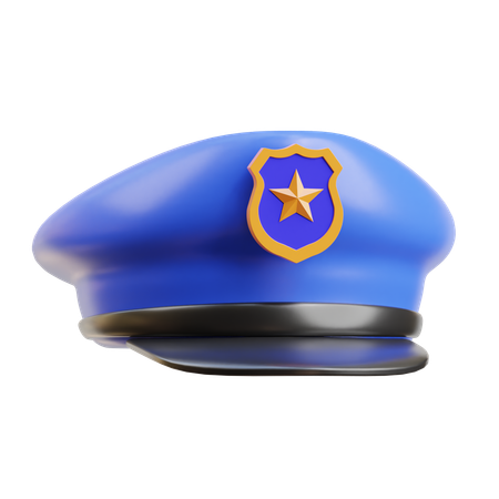 Boné de polícia  3D Icon