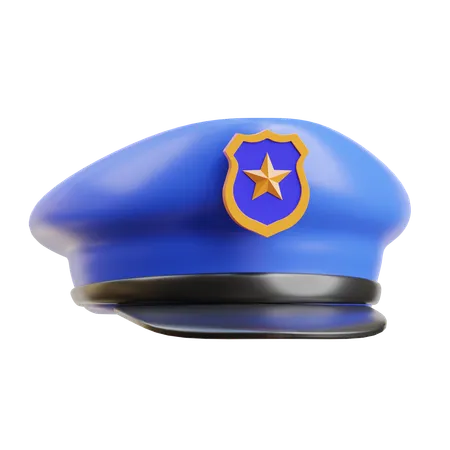 Boné de polícia  3D Icon