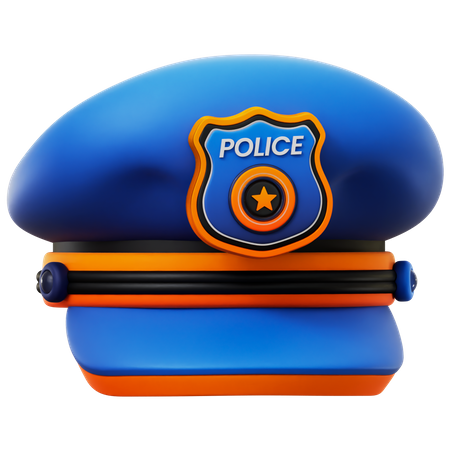 Boné de polícia  3D Icon