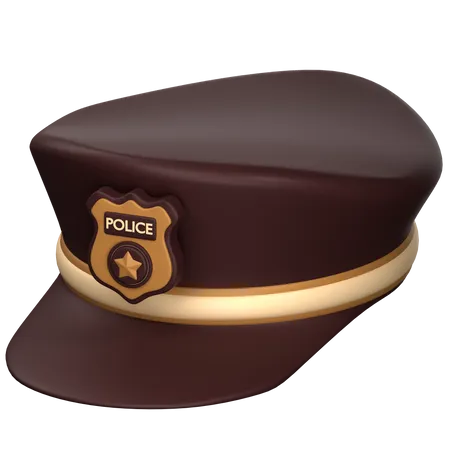 Boné de polícia  3D Icon