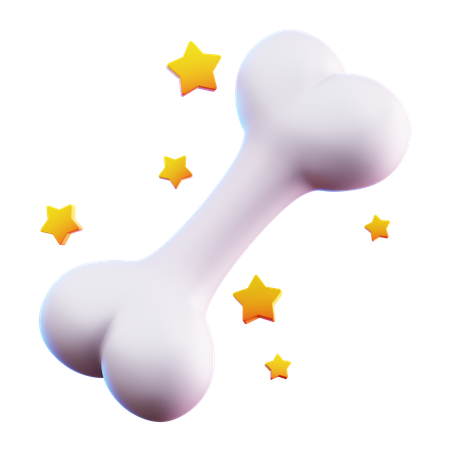 Bone With Stars  3D Icon