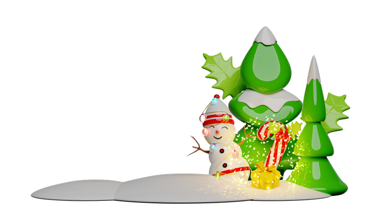 Boneco de neve  3D Illustration