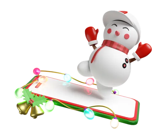 Boneco de neve  3D Illustration