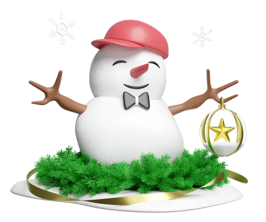 Boneco de neve  3D Illustration