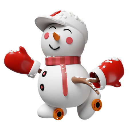 Boneco de neve  3D Illustration